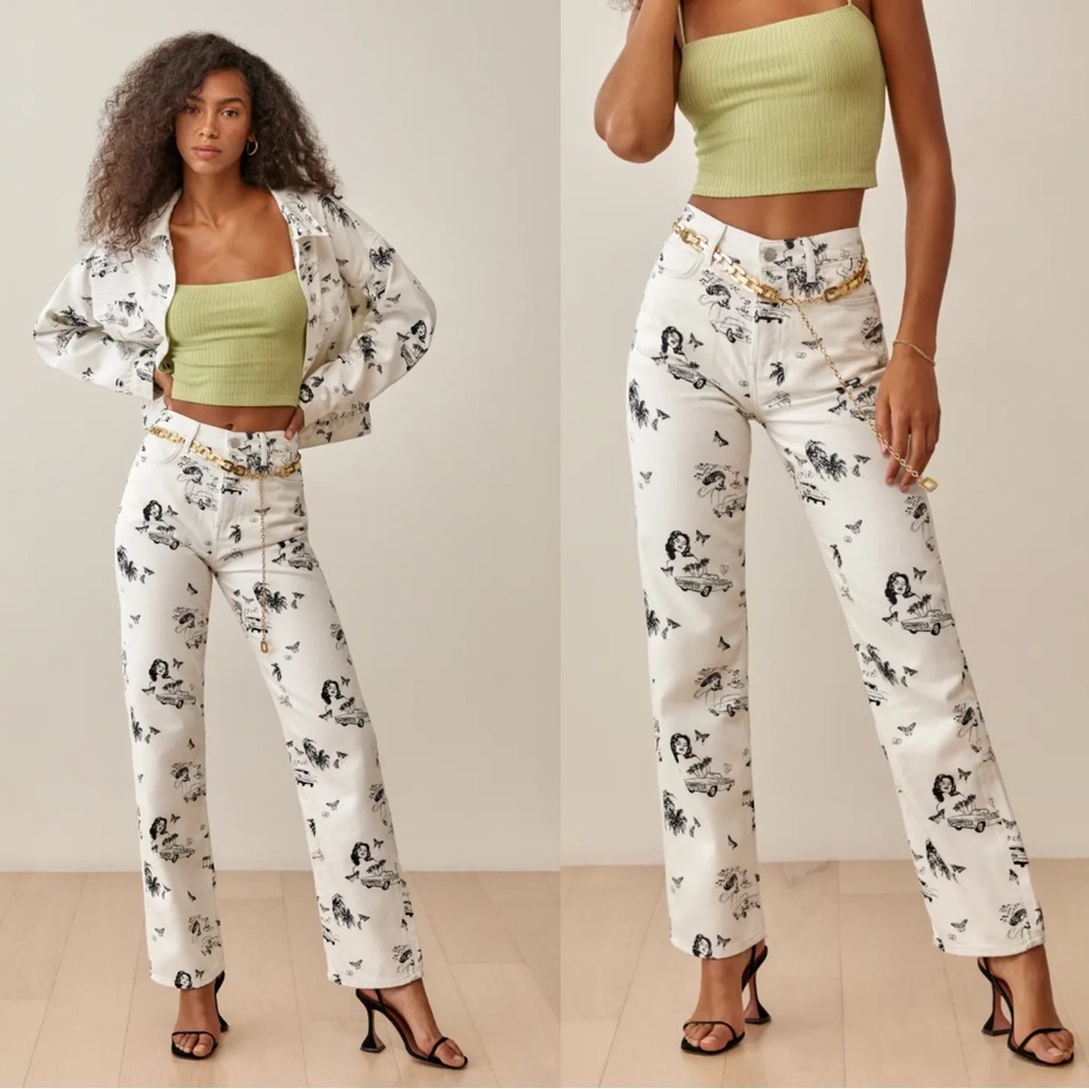 NWT Reformation Joyride High Rise Straight Jeans